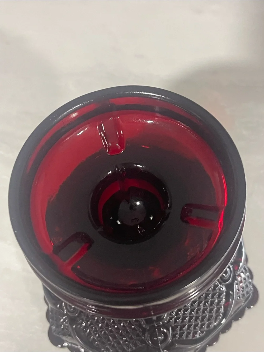 Avon Vintage Cape Cod Ruby Red Collection Candle Holder or Candy Dish